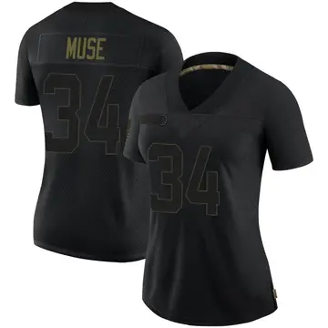 Nike Nick Muse Women's Limited Minnesota Vikings Black 2020 Salute To Service Jersey