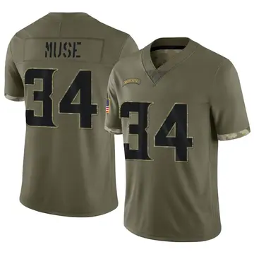 Nike Nick Muse Youth Limited Minnesota Vikings Olive 2022 Salute To Service Jersey