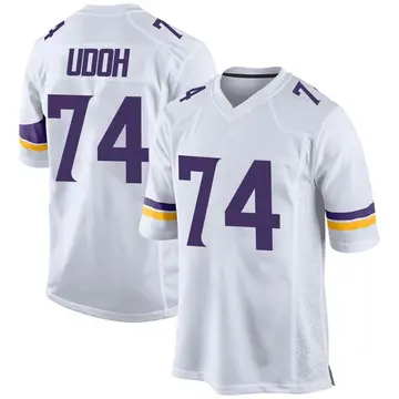 Nike Olisaemeka Udoh Men's Game Minnesota Vikings White Jersey