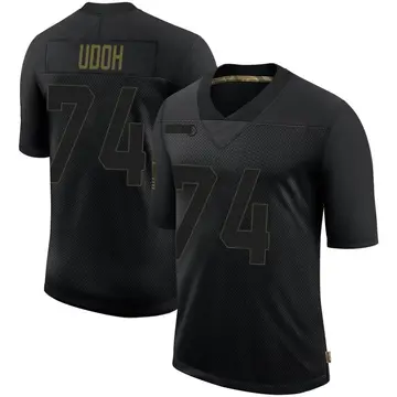 Nike Olisaemeka Udoh Men's Limited Minnesota Vikings Black 2020 Salute To Service Jersey