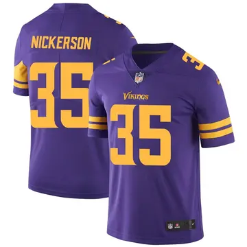 Nike Parry Nickerson Men's Limited Minnesota Vikings Purple Color Rush Jersey