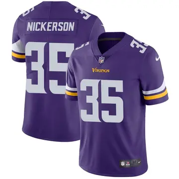 Nike Parry Nickerson Men's Limited Minnesota Vikings Purple Team Color Vapor Untouchable Jersey