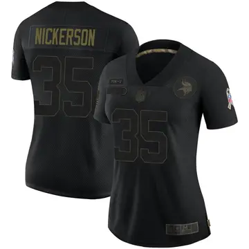 Nike Parry Nickerson Women's Limited Minnesota Vikings Black 2020 Salute To Service Jersey