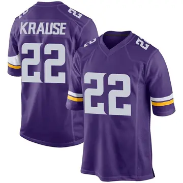 Nike Paul Krause Youth Game Minnesota Vikings Purple Team Color Jersey