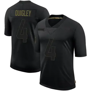 Nike Ryan Quigley Men's Limited Minnesota Vikings Black 2020 Salute To Service Jersey