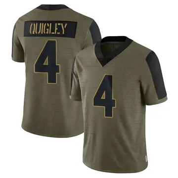 Nike Ryan Quigley Youth Limited Minnesota Vikings Olive 2021 Salute To Service Jersey