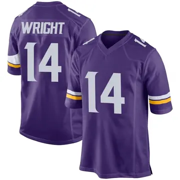Nike Ryan Wright Men's Game Minnesota Vikings Purple Team Color Jersey