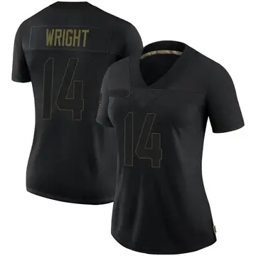 Nike Ryan Wright Women's Limited Minnesota Vikings Black 2020 Salute To Service Jersey