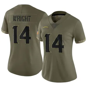 Nike Ryan Wright Women's Limited Minnesota Vikings Olive 2022 Salute To Service Jersey