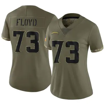 Nike Sharrif Floyd Women's Limited Minnesota Vikings Olive 2022 Salute To Service Jersey