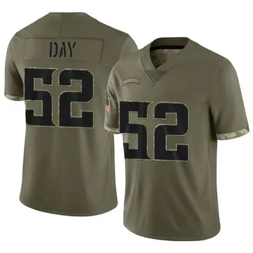 Nike Sheldon Day Men's Limited Minnesota Vikings Olive 2022 Salute To Service Jersey