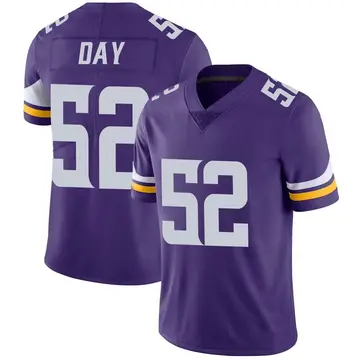 Nike Sheldon Day Men's Limited Minnesota Vikings Purple Team Color Vapor Untouchable Jersey