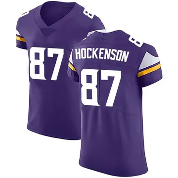 Nike T.J. Hockenson Men's Elite Minnesota Vikings Purple Team Color Vapor Untouchable Jersey