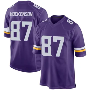 Nike T.J. Hockenson Men's Game Minnesota Vikings Purple Team Color Jersey