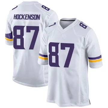 Nike T.J. Hockenson Men's Game Minnesota Vikings White Jersey