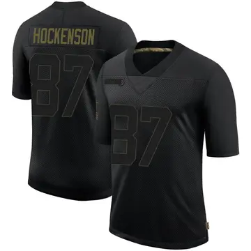 Nike T.J. Hockenson Men's Limited Minnesota Vikings Black 2020 Salute To Service Jersey