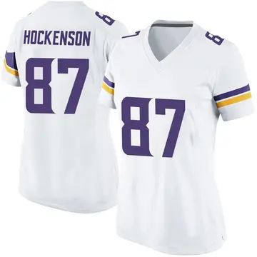 Nike T.J. Hockenson Women's Game Minnesota Vikings White Jersey