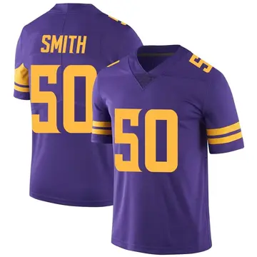 Nike T.J. Smith Men's Limited Minnesota Vikings Purple Color Rush Jersey