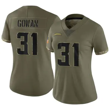 Nike Tay Gowan Women's Limited Minnesota Vikings Olive 2022 Salute To Service Jersey
