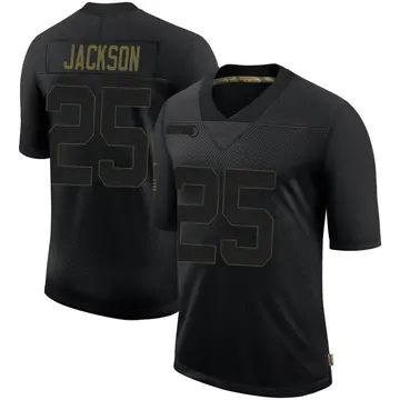 Nike Theo Jackson Men's Limited Minnesota Vikings Black 2020 Salute To Service Jersey