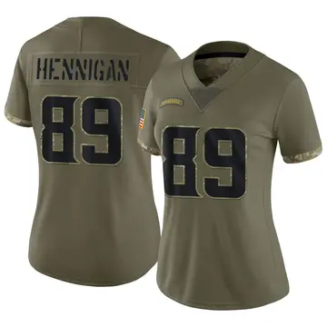 Nike Thomas Hennigan Women's Limited Minnesota Vikings Olive 2022 Salute To Service Jersey