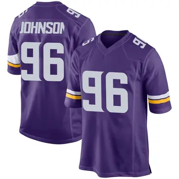 Nike Tom Johnson Men's Game Minnesota Vikings Purple Team Color Jersey