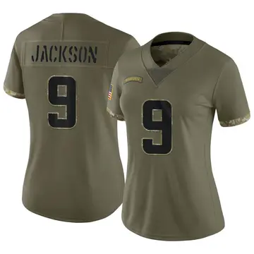 Nike Trishton Jackson Women's Limited Minnesota Vikings Olive 2022 Salute To Service Jersey