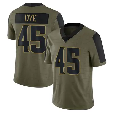Nike Troy Dye Men's Limited Minnesota Vikings Olive 2021 Salute To Service Jersey