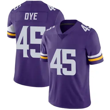 Nike Troy Dye Men's Limited Minnesota Vikings Purple Team Color Vapor Untouchable Jersey