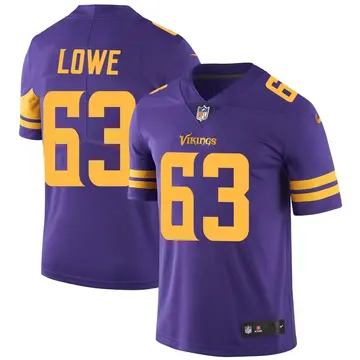 Nike Vederian Lowe Men's Limited Minnesota Vikings Purple Color Rush Jersey