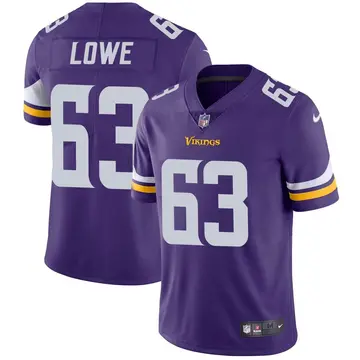 Nike Vederian Lowe Men's Limited Minnesota Vikings Purple Team Color Vapor Untouchable Jersey