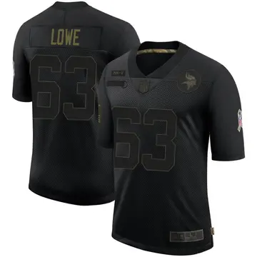 Nike Vederian Lowe Youth Limited Minnesota Vikings Black 2020 Salute To Service Jersey