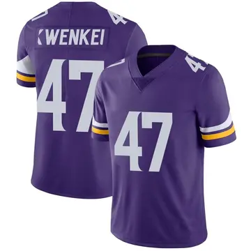 Nike William Kwenkeu Men's Limited Minnesota Vikings Purple Team Color Vapor Untouchable Jersey