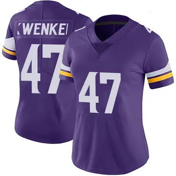 Nike William Kwenkeu Women's Limited Minnesota Vikings Purple Team Color Vapor Untouchable Jersey
